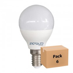 Lampadina LED P45 6W E14 pack 6 pezzi